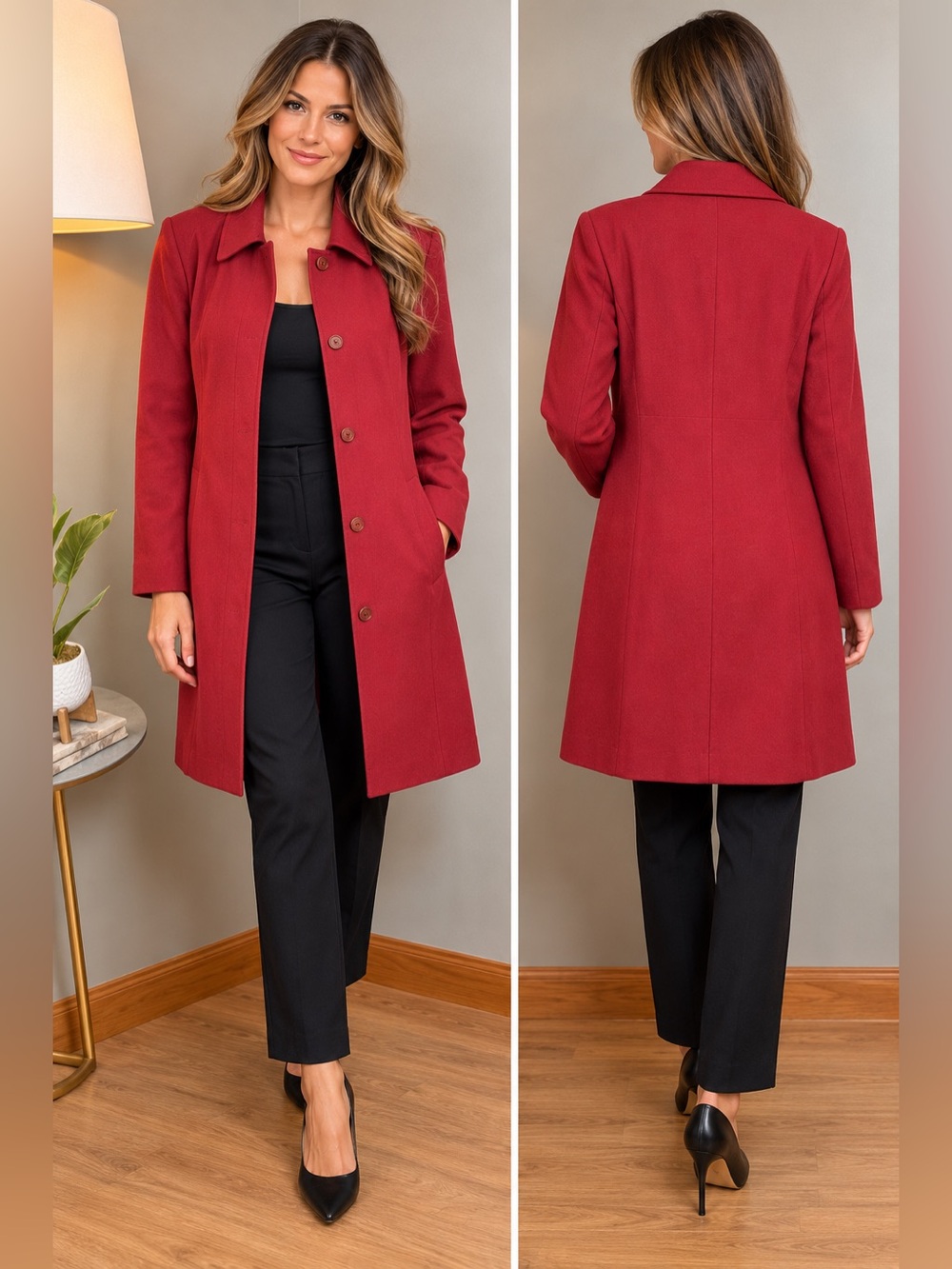 Jones New York Red Wool Blend
Walker Coat 90s Style M